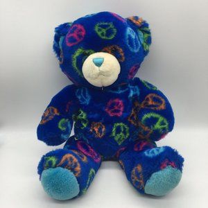 Build A Bear Plush Dark Blue Peace Sign 15" Stuff